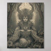 La Voyante Sombre - Prêtresse Occultiste Vintage F