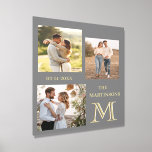 Photo Tile En Mousse Rigide Collage Anniversaire Peel et bâton en mousse textu<br><div class="desc">Cet arrière - plan gris mou — avec le collage de photos de moments heureux et de lettres d'or et un monogramme personnalisé — avec cette merveilleuse surface de mousse texturée peel-and-stick fait un merveilleux cadeau et donne aux murs un rafraîchissement rapide avec des photos heureuses. Vous pouvez acheter un...</div>