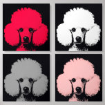 Photo Tile En Mousse Rigide Poodles d'art pop amusant et coloré<br><div class="desc">Pop Art Poodles amusants et colorés Tuile photo</div>