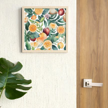 Aquarelle tropicale Harmonie des fruits et Feuille