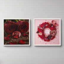 jolie Rose Romantique de la Saint-Valentin encadré