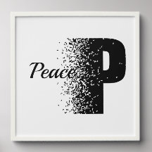 Peace Disintegration Art Print Minimalis Wall Art 