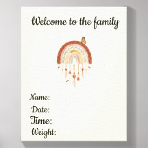 Annonce de naissance de bébé arc-en-ciel bohème pe