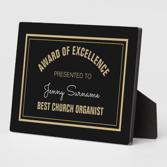 Photo Top Cadeau ! Plaque de Best Church Organist (Côté)