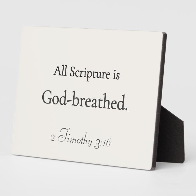 Photo Toute Écriture est inspirée de Dieu — Plaque de dé (Côté)