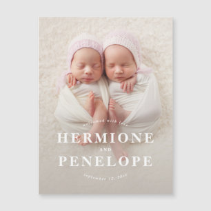 photo twin moderne géométrique + typographique