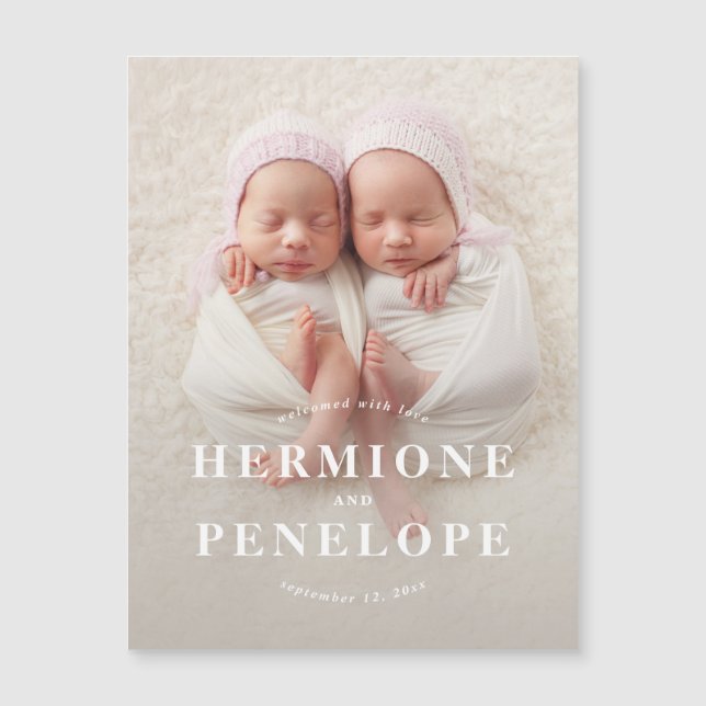 photo twin moderne géométrique + typographique (Devant)