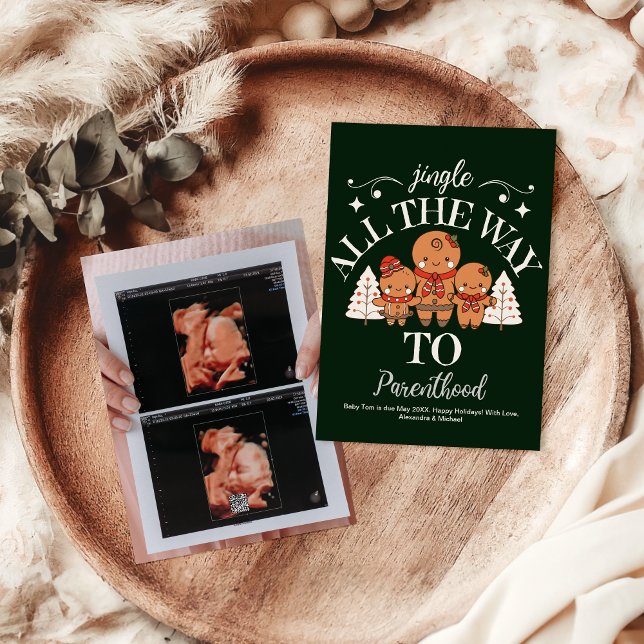 Photo Ultrasound Noël Faire-part de grossesse (Créateur téléchargé)