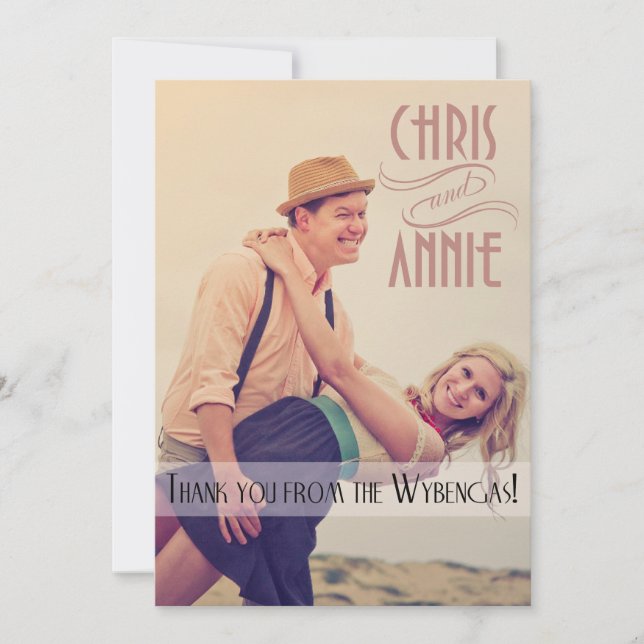 Photo vintage de Merci de plage d'art déco (Devant)