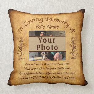 Photo vintage et coussin commémoratif personnalisé