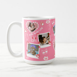 Photo Visage Photo Pet Cat Personnalisé Mug Avec N