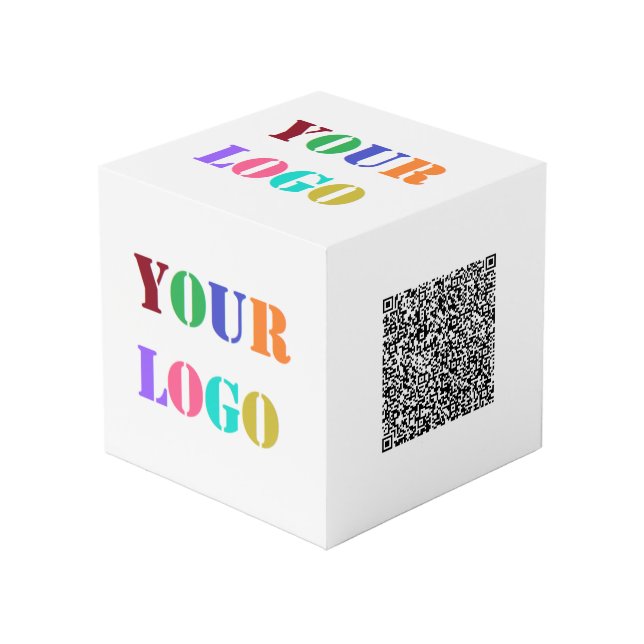 Photo Votre logo et code QR Cube promotionnel d'entrepri (Angle devant)