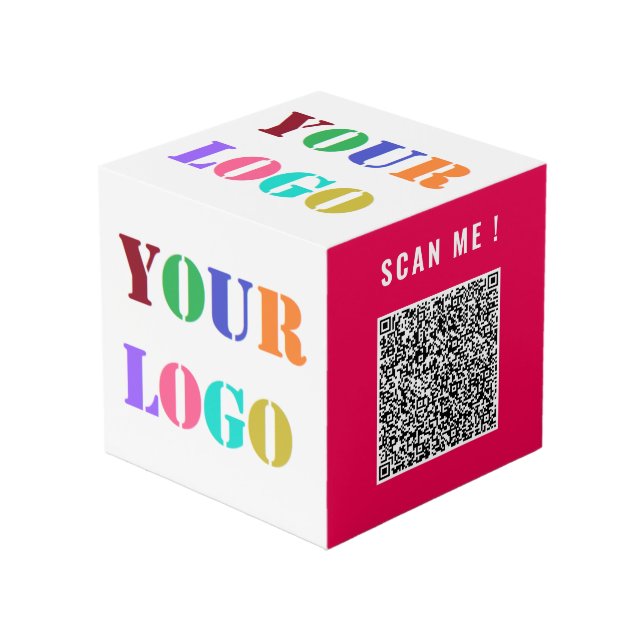 Photo Votre logo et QR Code Cube promotionnel personnali (Angle devant)