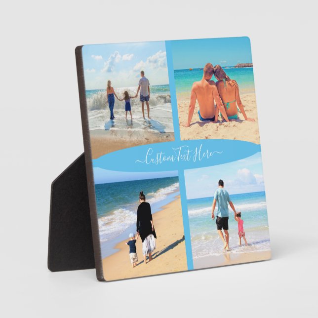 Photo Votre plaque de collage de photos avec texte perso (Recto)