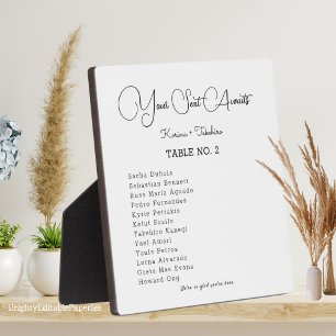 Photo Votre siège Attente Mariage Plaque de table avec d