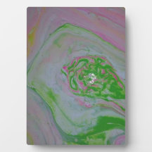 Watermelon Acrylic Pour Painting Plaque