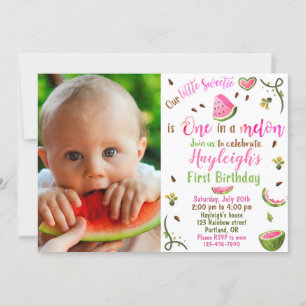 Photo Watermelon invitation anniversaire 1er anniv