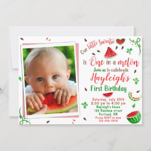 Photo Watermelon invitation anniversaire 1er anniv