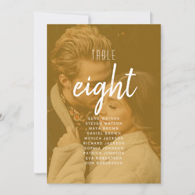 Photo Wedding Seating Chart (Devant)