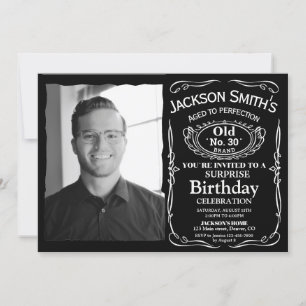 Photo Whiskey invitation anniversaire Surprise inv