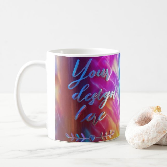 Photo White Mug Mockup (Avec donut)