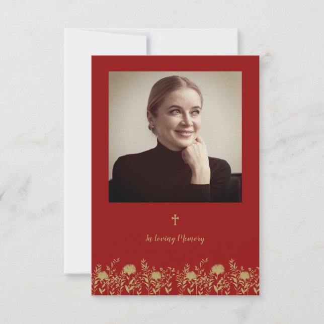 Photo & Wildflowers for Funeral Service (Devant)