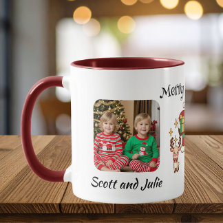 Photo With Santa Merry Christmas  Personalize Mug