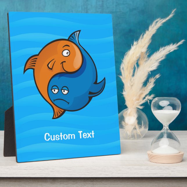 Photo Yin Yang Fish Cartoon Plaque (Côté)