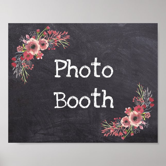 Photobooth de mariage aspect tableau noir (Devant)