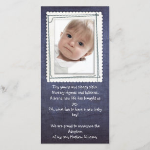 photocard de faire-part d'adoption