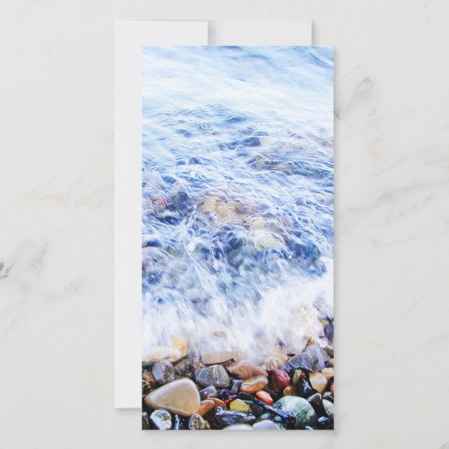 Photocard eau bleue et petit vague (Devant)