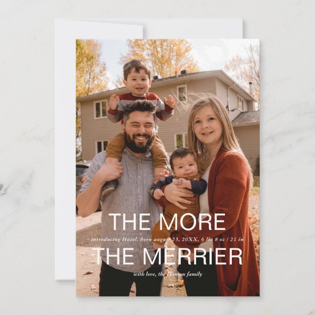 Photocarte de voeux de faire-part de naissance et  (Devant)