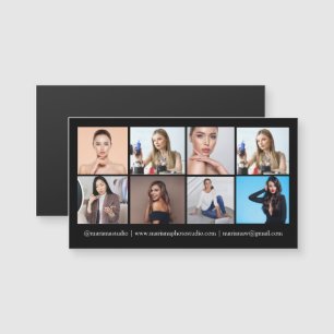 photographe 8 photos carte magnétique noire profes