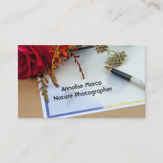 Photographe de la nature Carte de visite (Devant)