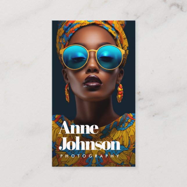 Photographe de texte moderne Carte de visite (Devant)