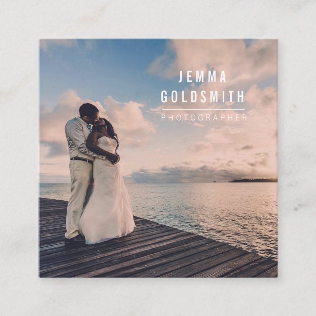 Photographe Photographe Carré Carte de visite (Devant)