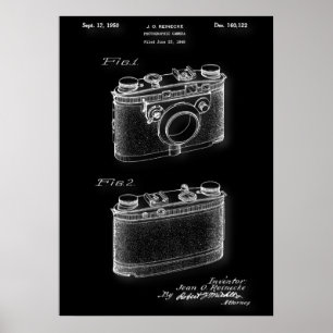 Photographic Camera Patent Poster
