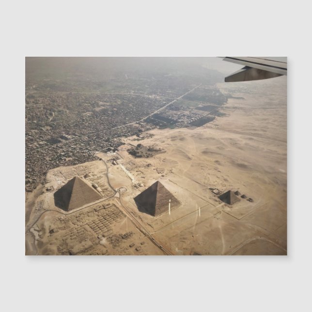 photographie aérienne des pyramides d'Egypte (Devant)