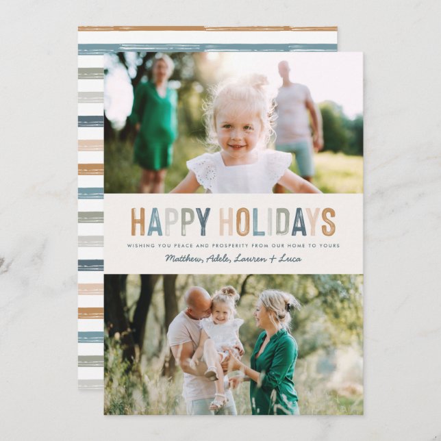 Photographie colorée classique, Noël moderne (Devant / Derrière)