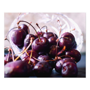 Photographie de Cerises Rouges Fraîches