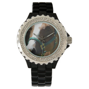 Photographie de cheval sur la montre des femmes