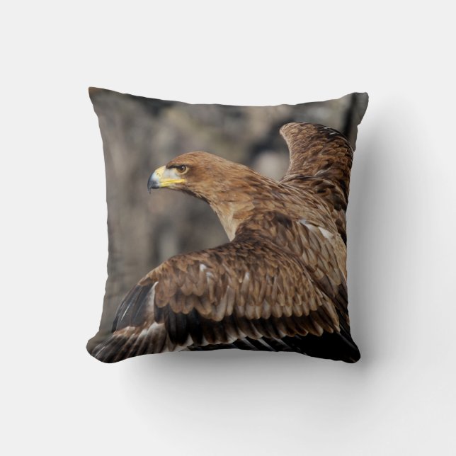 Photographie de coussin de faune d'Eagle (Recto)