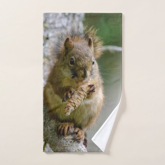 Photographie de faune de l'écureuil brun (Serviette à main)