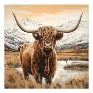Photographie de l'affiche de la vache Highland Mod