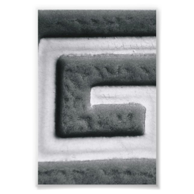 Photographie de lettre d'alphabet G2 Noir et Blanc (Devant)
