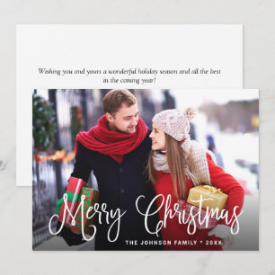 Photographie de Noël Joyeux moderne Accueil Carte
