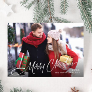 Photographie de Noël Joyeux moderne Accueil Carte 