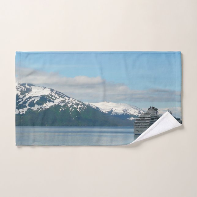 Photographie de voyage de croisière en Alaska (Serviette à main)