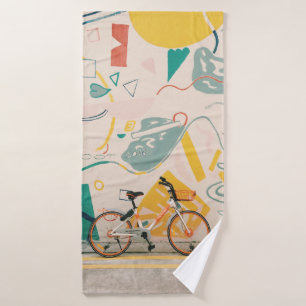 PHOTOGRAPHIE D'ORANGE ET DE VÉLO BLANC