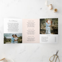 Photographie Elegant Blush Pink Trifold Brochure